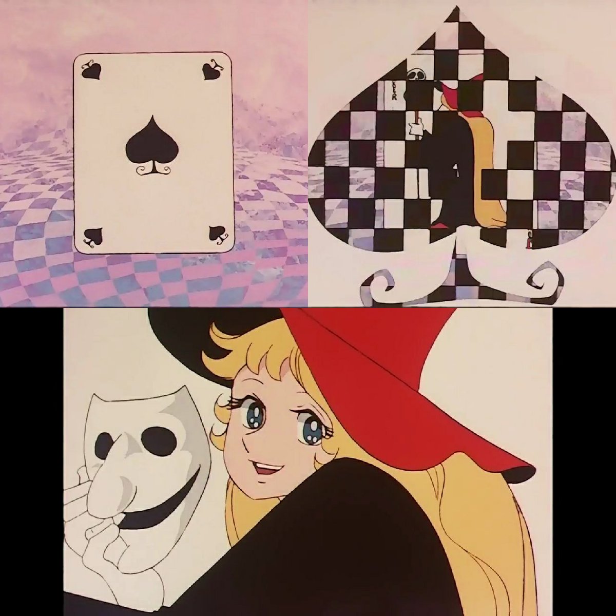 Miakesan 高知 好きなアニメの演出 魔女っ子メグちゃんｏｐ ブロックデザインのハイセンスな背景 １カットで流れる様に展開していくアクション 効果的に画面を彩るトランプのスート マーク そして 00 42の振り向き様に微笑む荒木伸吾作画のメグ １分