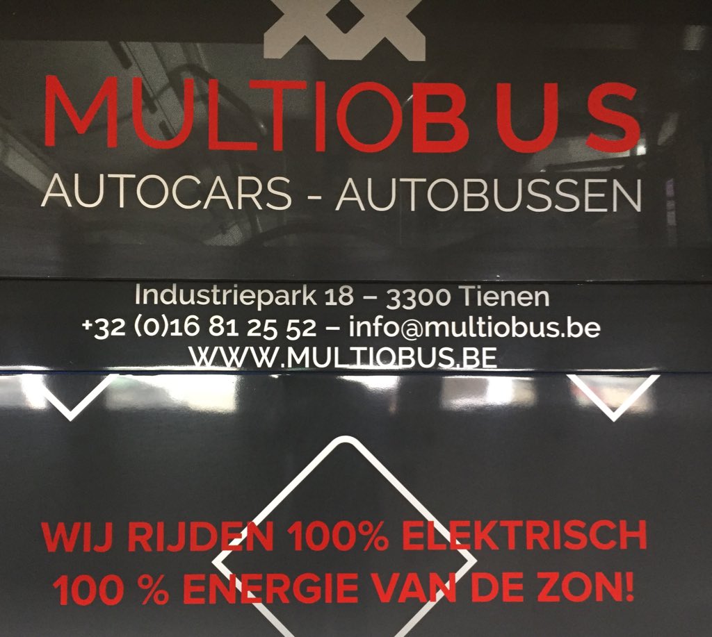 wflorizoone's tweet photo. 480 pv-panelen en 400 KWh batterijopslag (powerpacks) voorzien e-bussen van groene stroom. Multiobus elektrificieert busvloot stelselmatig. Jaarverbruik EV-bus 60 MWh. @OVanmullem @nicolasdepoor #Tienen https://t.co/pzH4JDIWpe