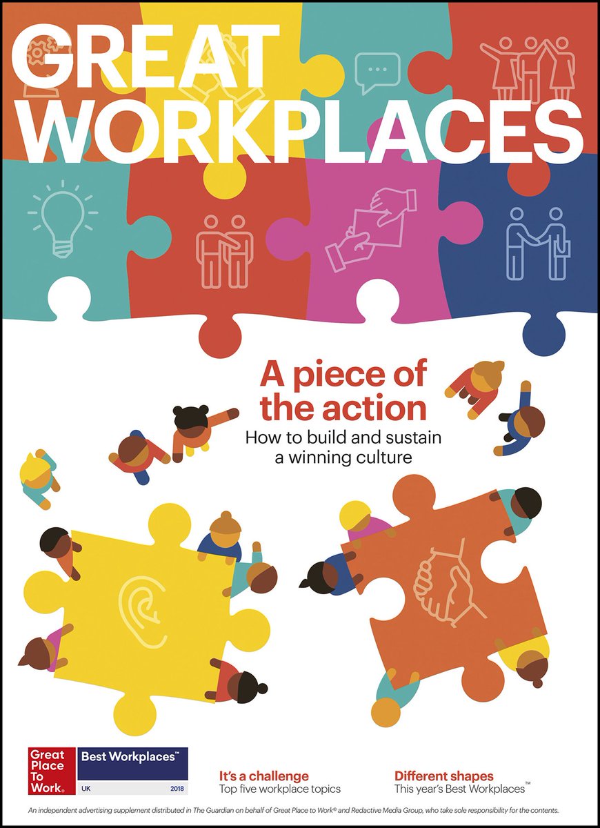 GPTW_UK's tweet photo. The Great Place to Work annual Special Report has just been published to coincide with announcement of 2018 UK Best Workplaces. Read how they tackle key challenges such as productivity, talent and change management. https://t.co/6cfMfwWP94 https://t.co/hhkhR78a2S