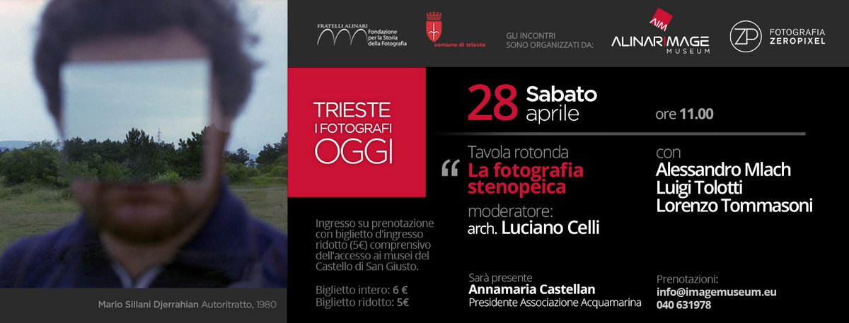 Sabato 28 aprile si terrà l’incontro “La fotografia stenopeica. Tavola rotonda” uno degli appuntamenti della mostra "Trieste - I Fotografi - Oggi”. Alle ore 11.00 all'<a href="/alinariimage/">Alinari Image Museum</a>