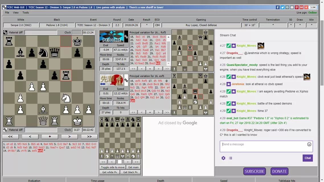 TCEC - Top Chess Engine Championship - Blitz special event of season 10  just started ad you can follow the live games in   Houdini won the main event of TCEC season