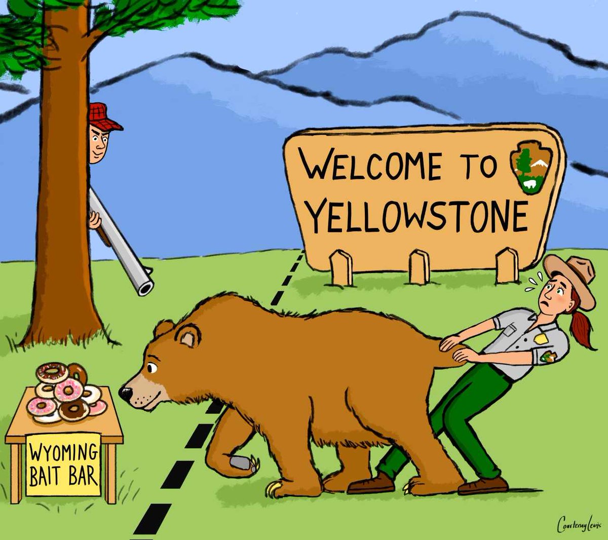 NPCA's tweet photo. Hunting Yellowstone and Grand Teton grizzlies? It's a terrible idea. RT to tell @GovMattMead to REJECT Wyoming's planned hunt! https://t.co/kLjcaXnlTn