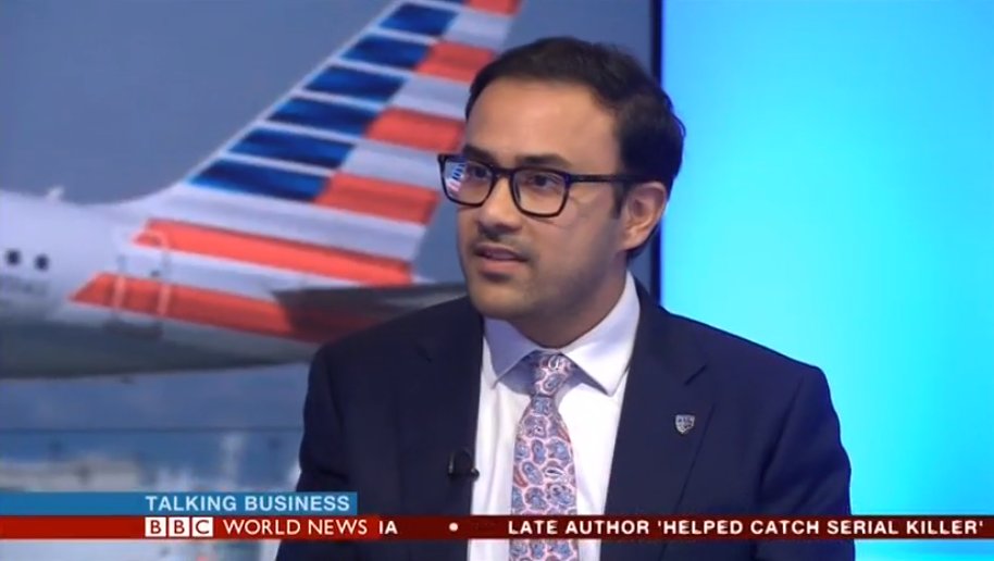 BrandFinance's tweet photo. Behind the scenes: On set @BBCWorld studios in #London with Brand Finance Director, Savio D'Souza, speaking to @bbcaaron about how crucial it is for #airline #brands to engage with their passengers on #socialmedia #AvGeek #aviation #BBCTalkingBusiness https://t.co/07czKuxxoI