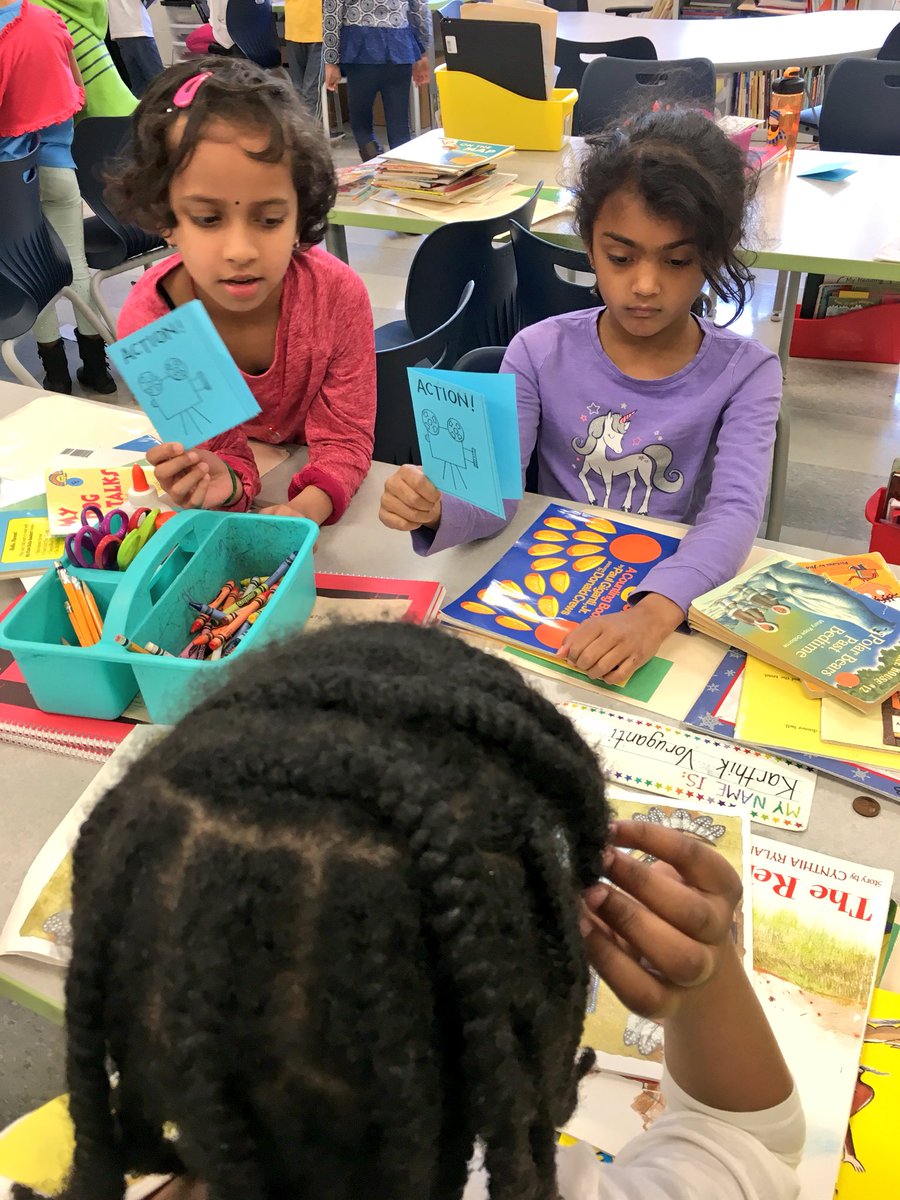 WalshMrs_'s tweet photo. Readers are on the look out for clues that help us know HOW to read! Our partnerships are listening for expression! ACTION! CUT! 🎬 @TCRWP https://t.co/3UvaSvnMu2