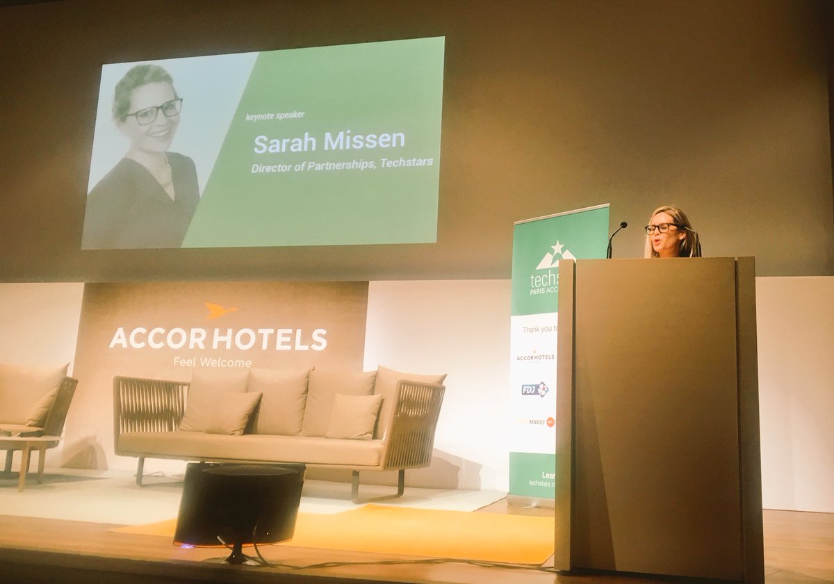 TechstarsParis's tweet photo. «  The goal of the Corporate Innovation Bootcamp is to bring innovation from within the organizations » @sarahmissen Director of Partnership of @techstars #TechstarsIntra2018 #tsparis https://t.co/7MrQv8mhHo