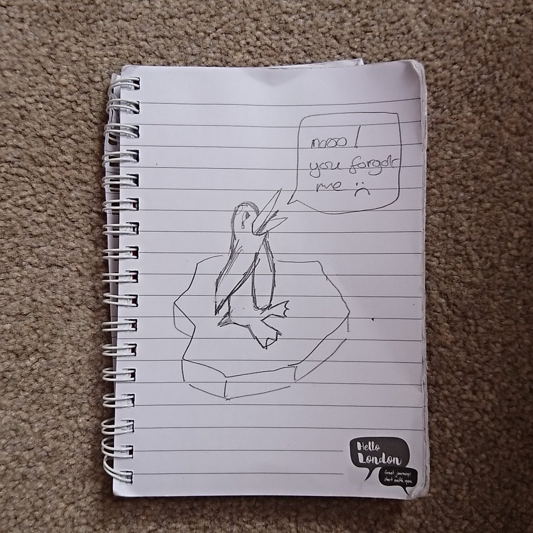 annushka_rogers's tweet image. There's a #WorldPenguinDay and I missed it! Cue #30second #drawing #sketch