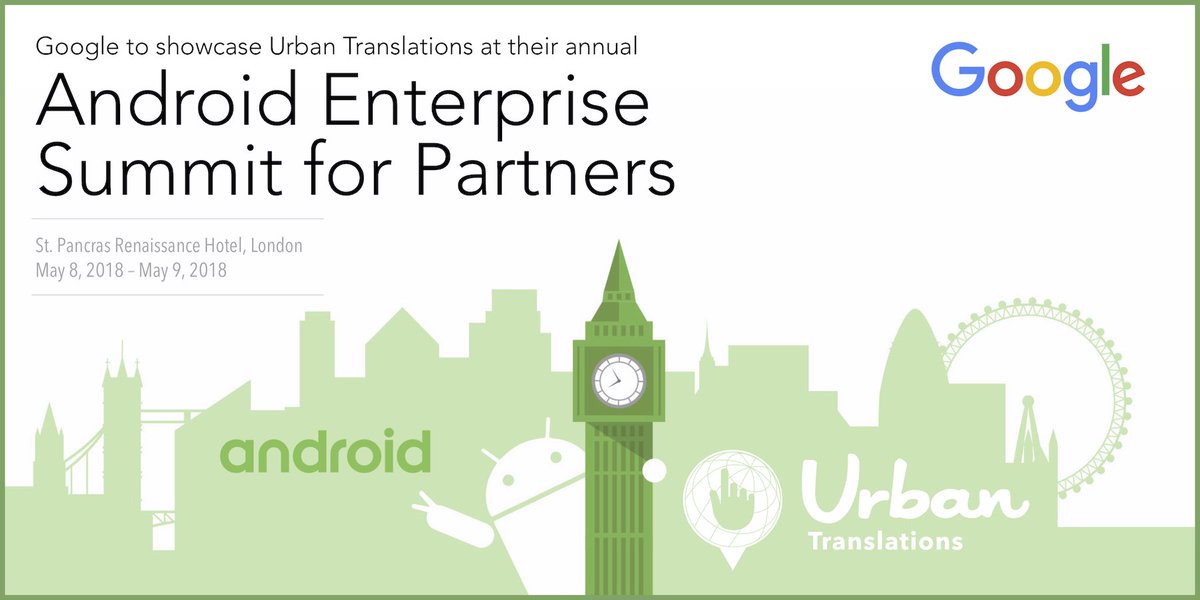 UTdigitalmenus's tweet image. Big news! @Google will be presenting @UTdigitalmenus on stage at #Google&apos;s @Android #Enterprise Partner #Summit in #London on May 9th!