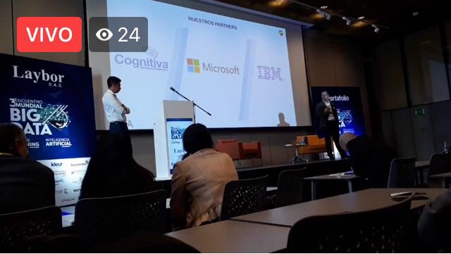 cognitiva_la's tweet photo. En este momento, en el #EMBData2018 se anuncia el lanzamiento del Centro de Competencias de Inteligencia Artificial de @Bancolombia - del cual Cognitiva es parte fundamental. Seremos parte de la transformación digital del banco. #AIforBusiness https://t.co/gIE6dwe4jn