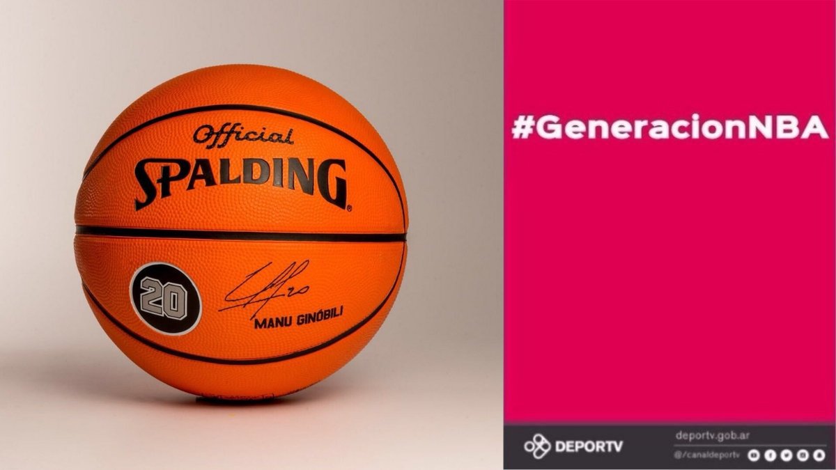 canaldeportv's tweet photo. [SORTEO] Tiempo de playoffs, tiempo de regalos especiales. #GeneracionNBA sortea esta pelota @SpaldingAR con la firma de Manu Ginobili. 

Seguinos, retuiteá esta foto y escribí con el HT #GeneracionNBA.  Mañana, en el próximo programa, daremos a conocer al ganador. https://t.co/j48oAgLsG4