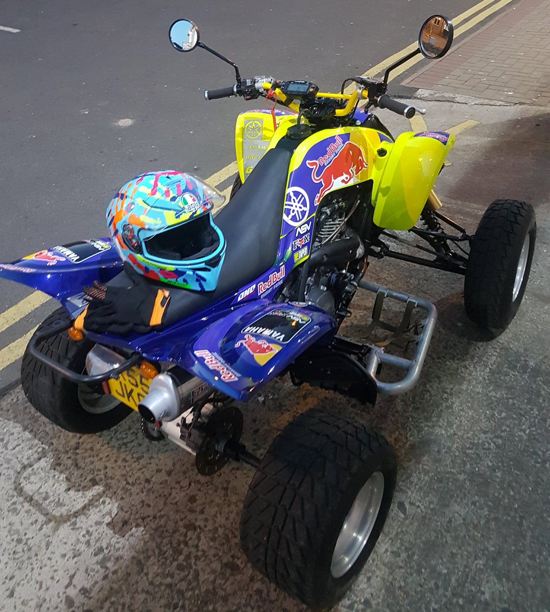 PSOSKirkcaldy's tweet image. Have you seen this quadbike? The blue and yellow Yamaha YFM 600 with Redbulls decals, registration VX55 JKO, was stolen from an address in the #Pathhead area between 10pm last night (Weds) and 6.20am this morning (Thurs) - facebook.com/FifePoliceDivi…