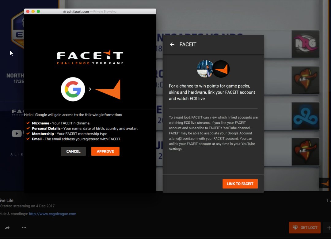 Your account requires the following faceit