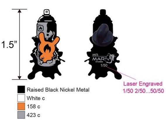 MrMarsStudios's tweet photo. Got my 1st edition “bomber” pins heading my way! Can’t wait to see these in person... designed by yours truly 😈🤘#New #Pins #PinGameStrong #MrMars #MeltedMars #Bomber #Graffiti #Art https://t.co/UnBj0CQeMx