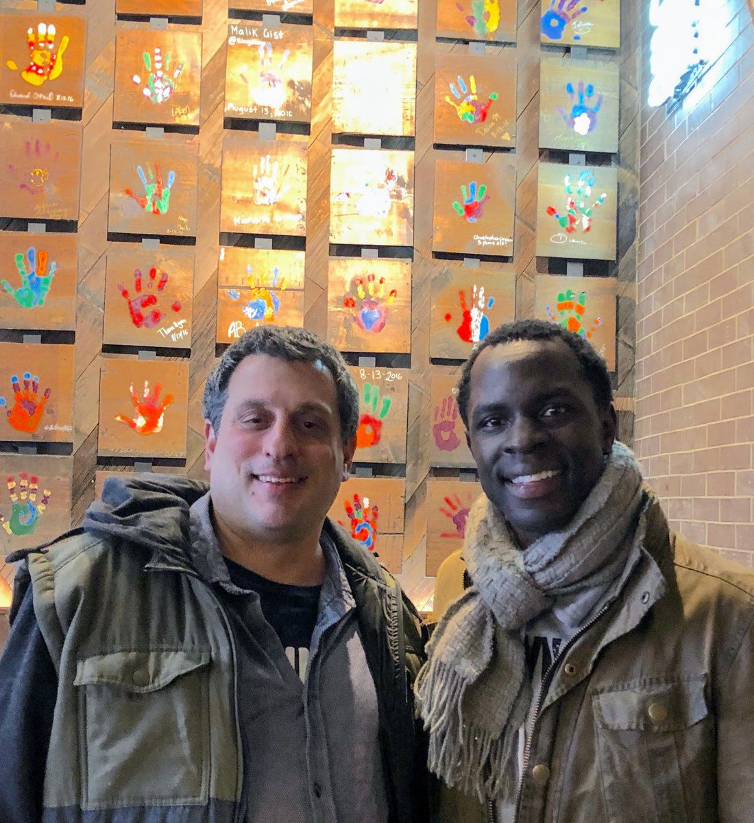 Refoundry's tweet photo. Community Partner @shakeshack Brooklyn was a perfectly delicious venue for ED @TommySafian to meet with actor/artisan/advocate @GbengaAkinnagbe about our shared commitment to criminal justice reform, craft and entrepreneurship. #opportunity #inclusion #redefinereentry https://t.co/bV08BHVy2P