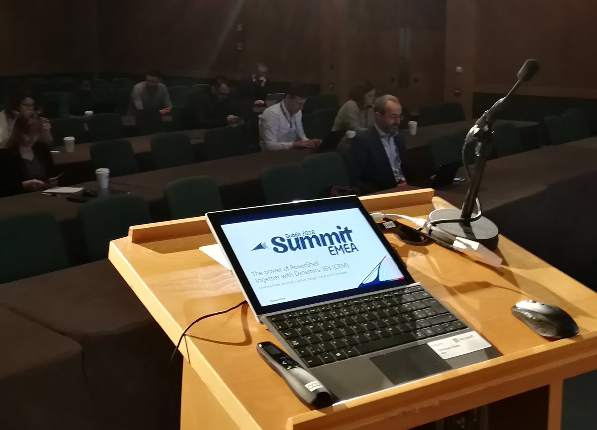 chm_dyn365's tweet photo. Thank you everyone joining my session about PowerShell and Dynamics 365 (CRM)
You can find all the scripts shown in the session here as a module: PowerShellGallery: https://t.co/BHGgmoTC0g #SummitEmea @CRMUG #dyn365 #powershell https://t.co/hZsQJmIBx9