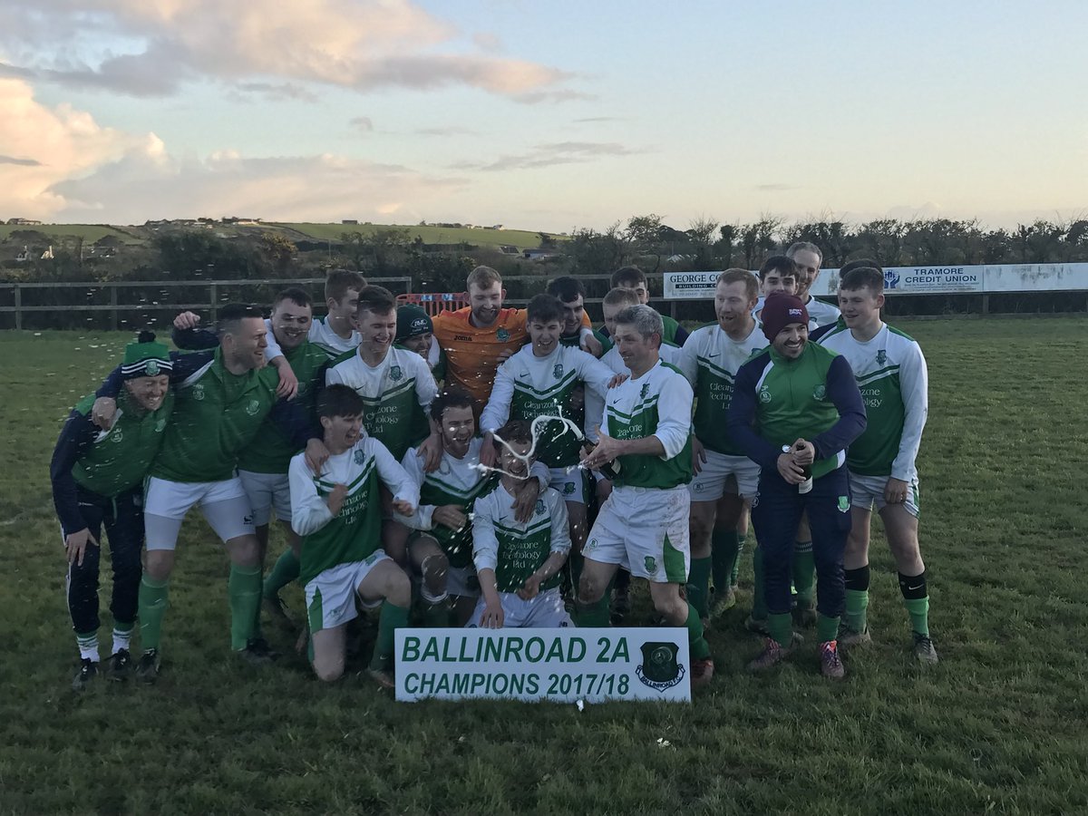 BallinroadFC's tweet photo. Ballinroad F.C celebrating being crowned 2A League Champions last night 🎉 #comeontherams @WaterfordSport https://t.co/klyG6hiRh2