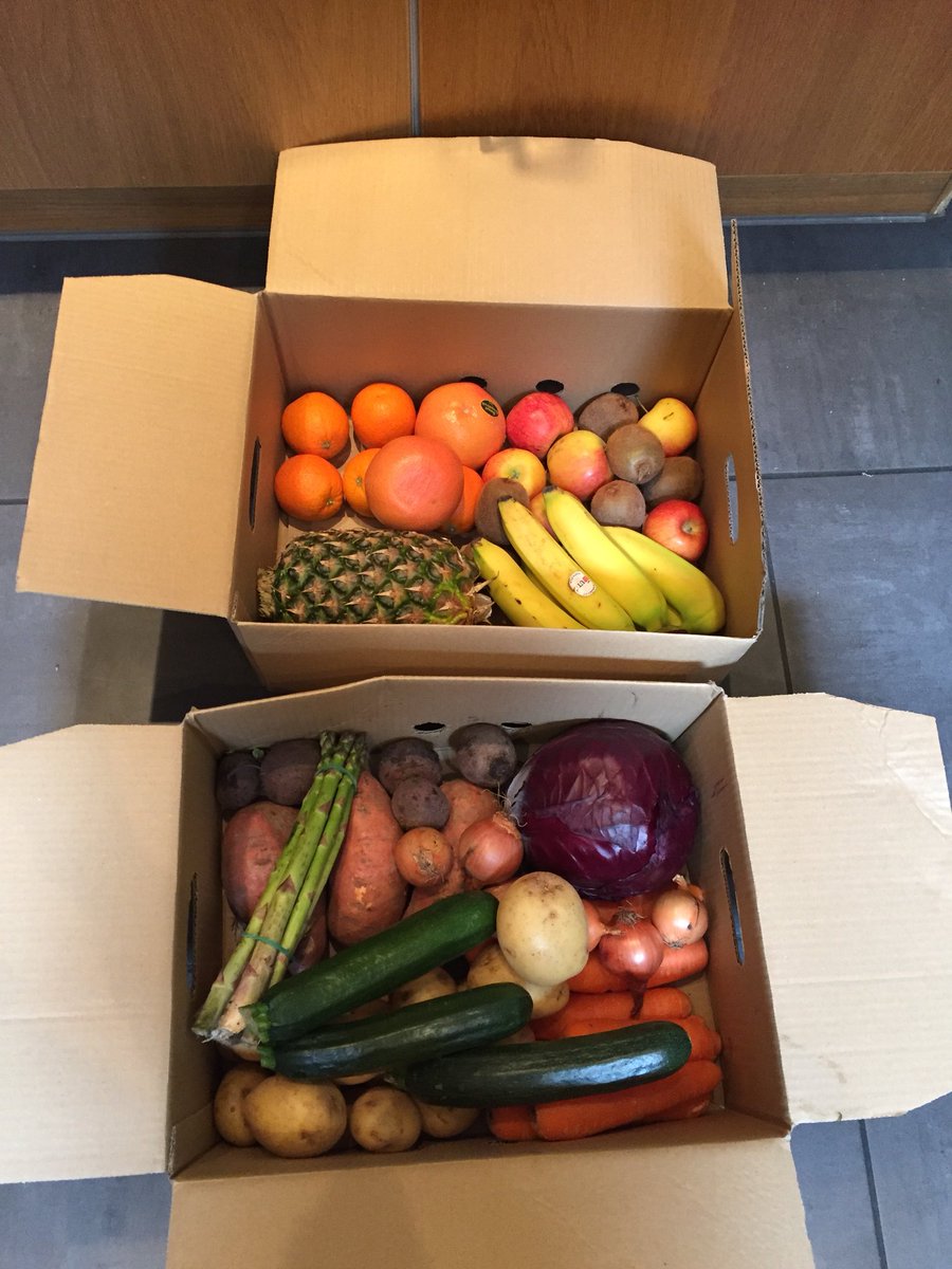 Arrived home to my first ever <a href="/WonkyVegBoxes/">Wonky Veg Boxes</a> delivery earlier. The toddler is delighted - it all looks amazing. It won’t be our last order. Thank you!