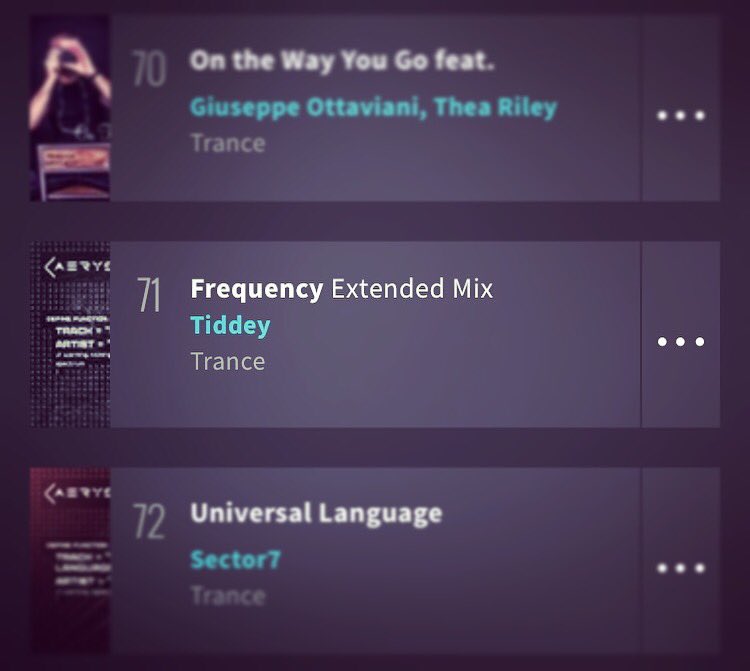 "Frequency" today 71 at Beatport Trance Chart by @aerysrecords @armadamusic 😎 Could you help climb up? ☝️🙏🏼🙌 https://t.co/NGOoLw9OoN