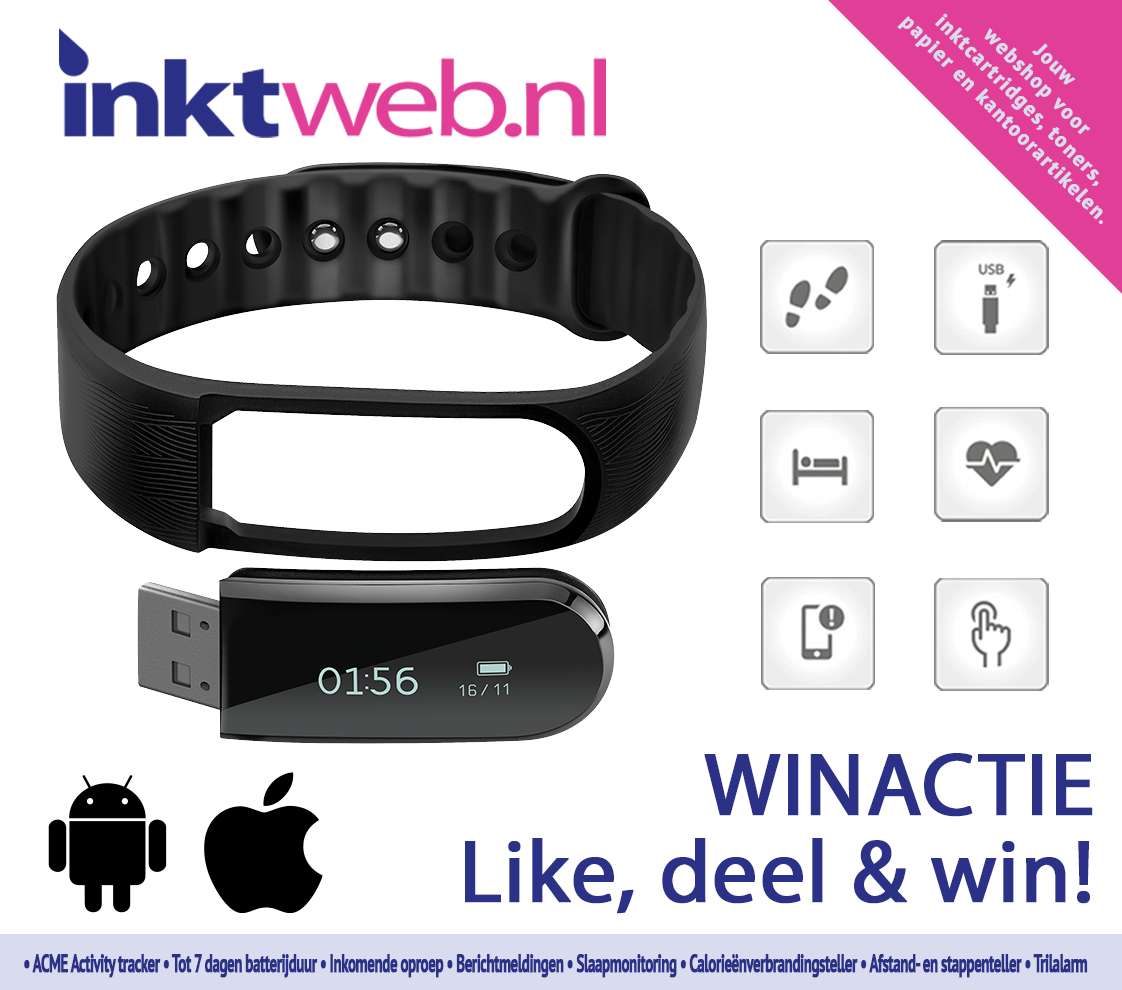 inktweb's tweet photo. Wil jij deze luxe #ACME Activity Tracker graag om je pols dragen? Doe dan snel mee met deze super #winactie! 
➤ Like en deel dit bericht 
➤ Volg ons @inktweb 
• 14 mei 2018 maken wij de #winnaar bekend
#like #deel #volg https://t.co/ipilVOBFza