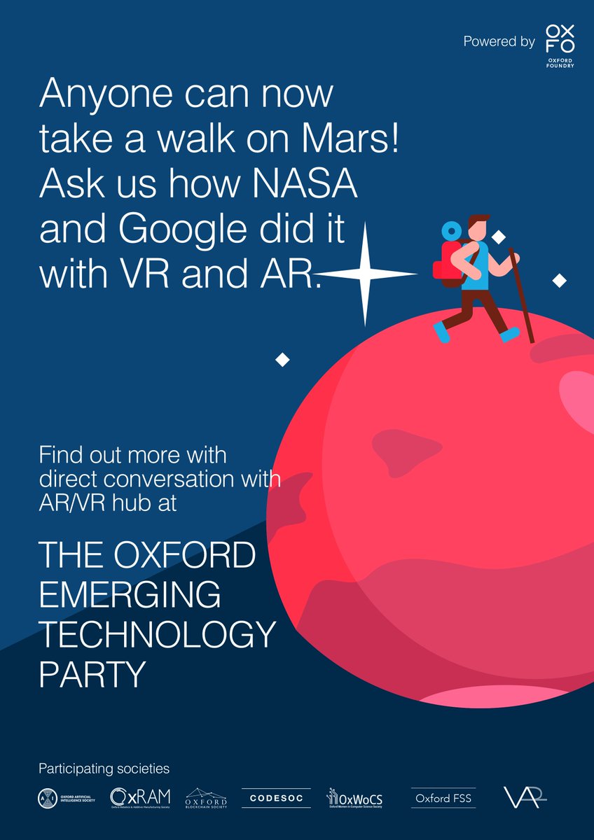 The Emerging Tech Party this Friday is your chance to connect with <a href="/UniofOxford/">University of Oxford</a> societies focused on emerging technology! Fun, games, drinks, snacks and a quiz with awesome prizes!

Register FREE here: bit.ly/2F3Opsk