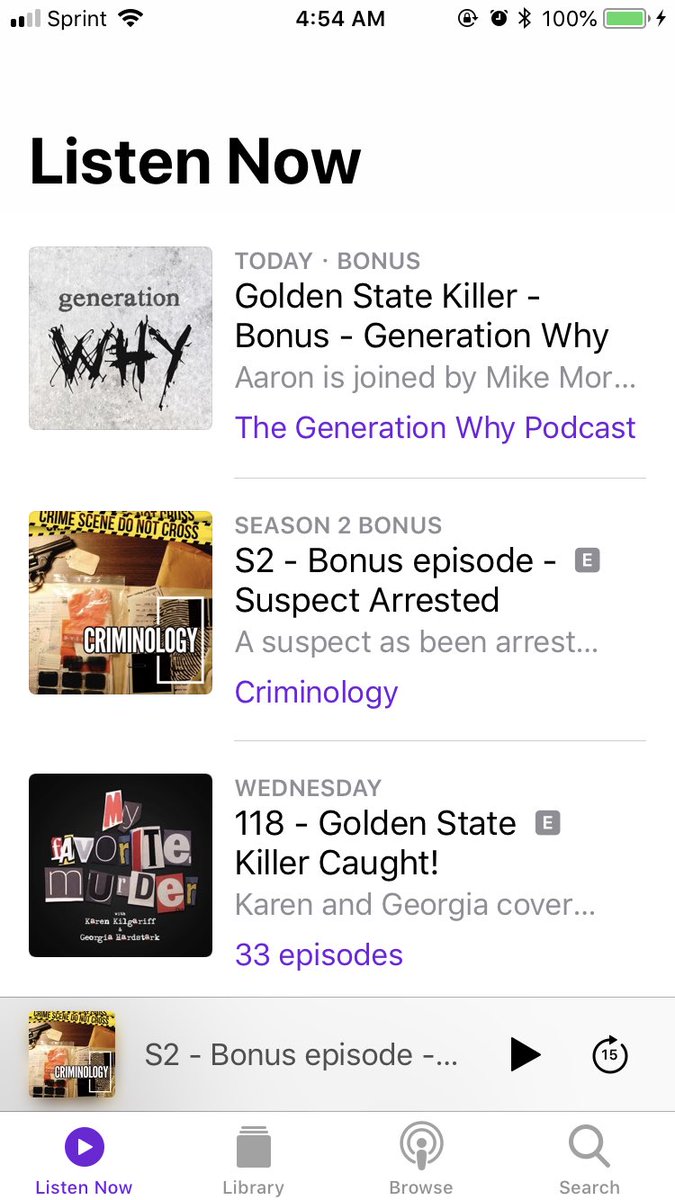 rachel_fabbi's tweet image. My current playlist right now. I’m not even mad😂 @genwhypod @MyFavMurder @CriminologyPod good thing I have a 4 hour round trip for work today. #GoldenStateKiller #EARONS