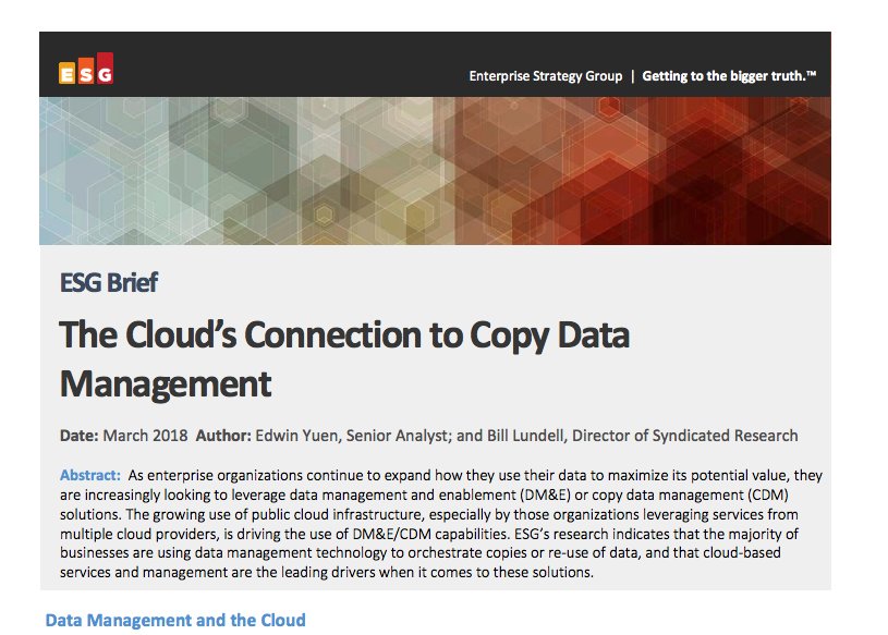 GioTropeano's tweet image. New @esg_global report by @edwinyuen 
 The Cloud's Connection to #CopyDataManagement
 hubs.ly/H0bG2Gq0

#cloud
#Copydata
#dataprotection
#hybridcloud