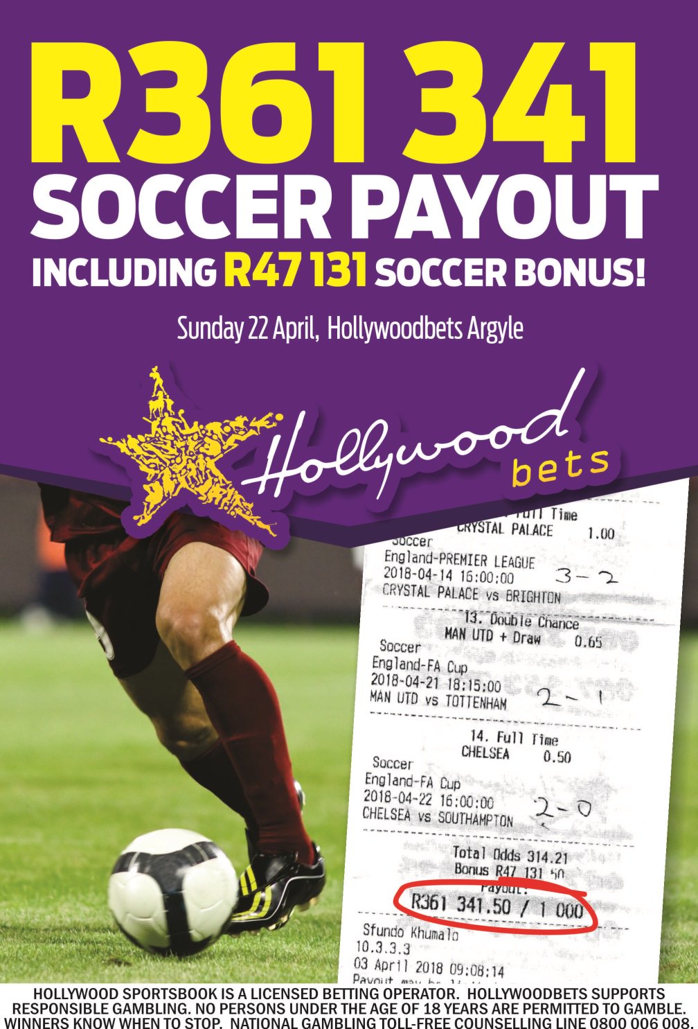hollywood soccer bettings