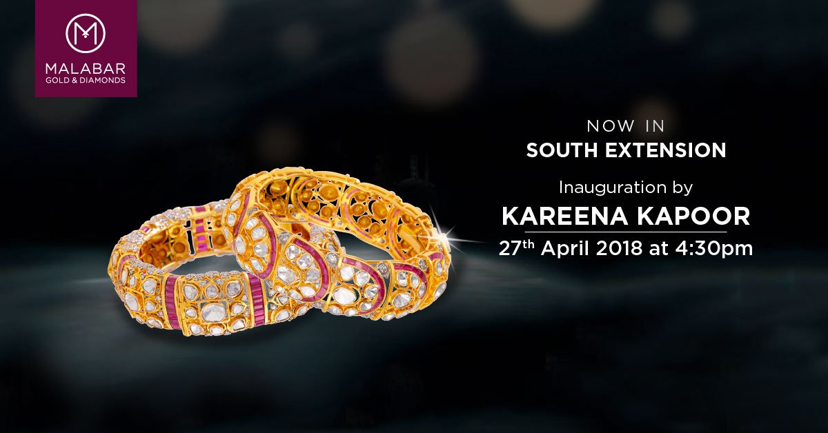 Exciting news! Malabar Gold and Diamond is opening a new store on 27th April at South Ex &amp; guess who's gonna be there? Kareena Kapoor herself! Can't wait to explore the collection and the new store! 
#MGDinSouthExtension <a href="/Malabartweets/">MGD</a>