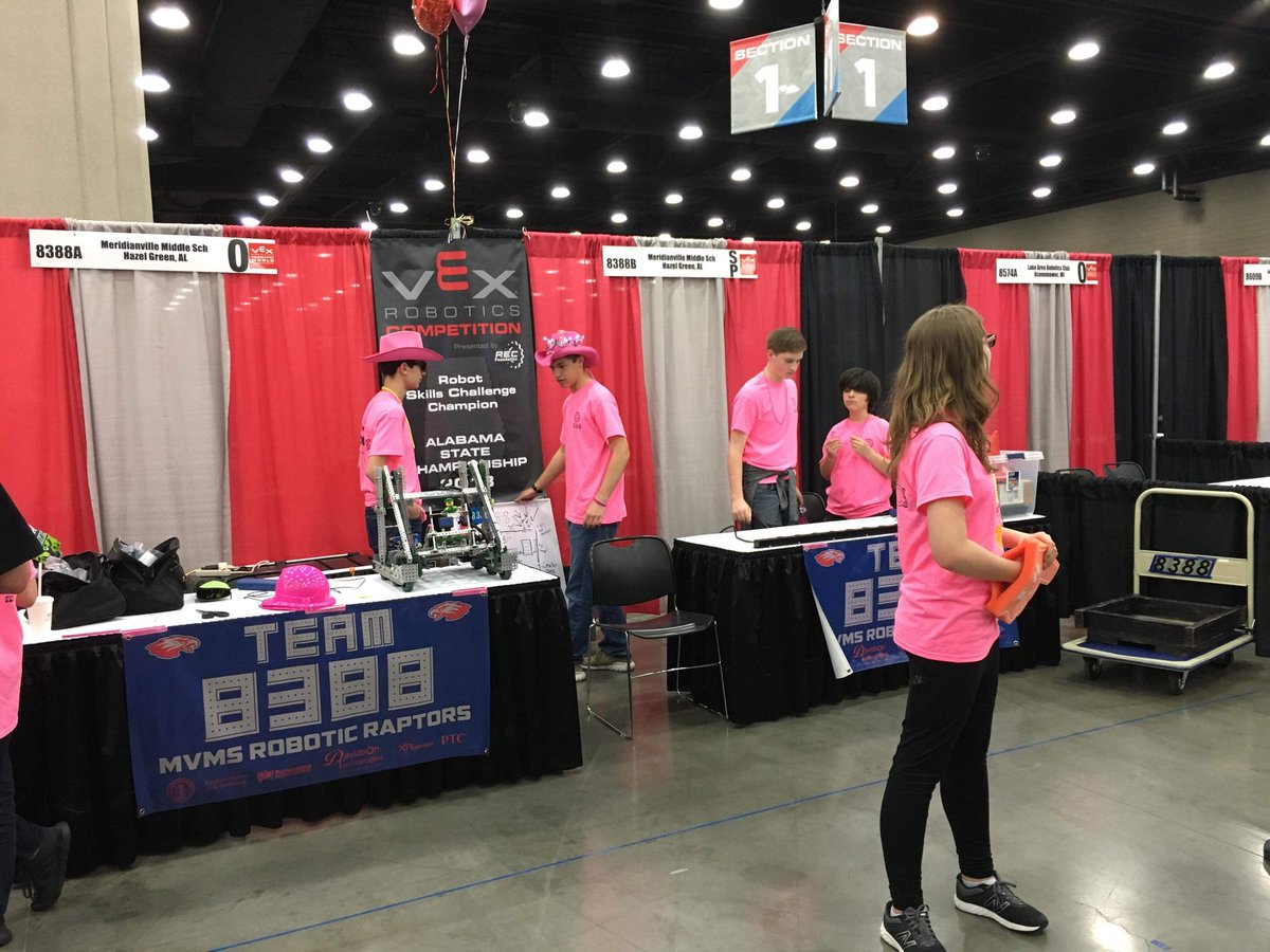 Pits set up and ready for the first day of matchs at Vex Worlds.
#omgrobots 
#VEXworlds