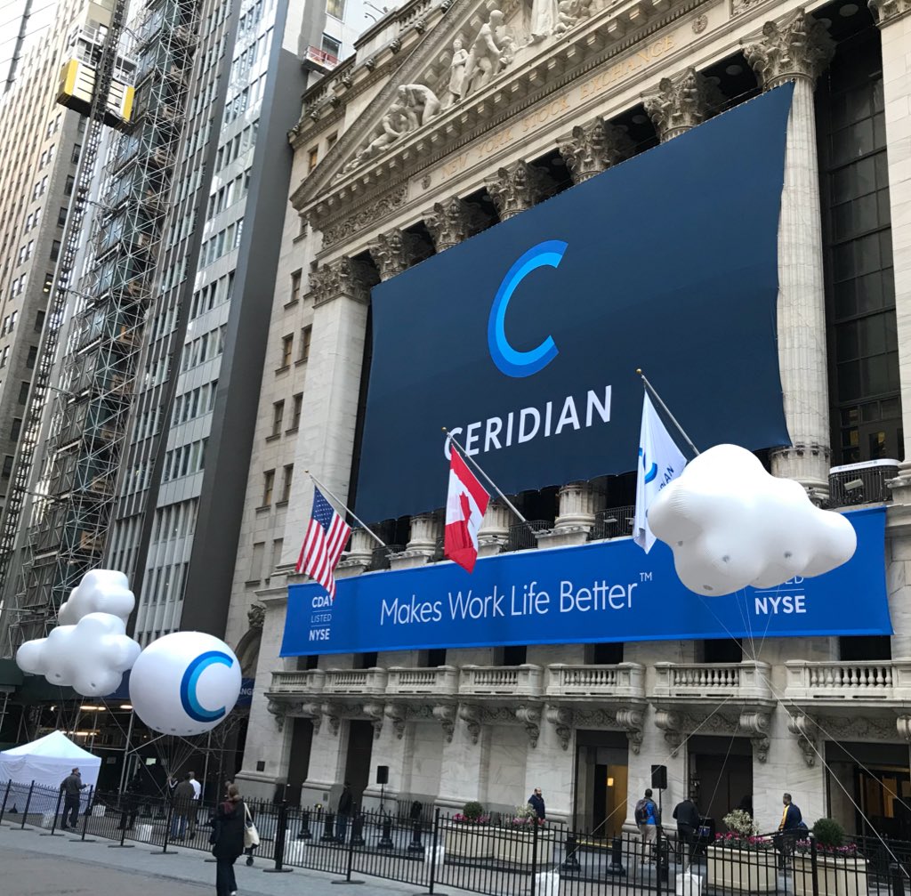 Ceridian's tweet photo. Today! @NYSE #MakesWorkLifeBetter https://t.co/0eOtgWOIMl