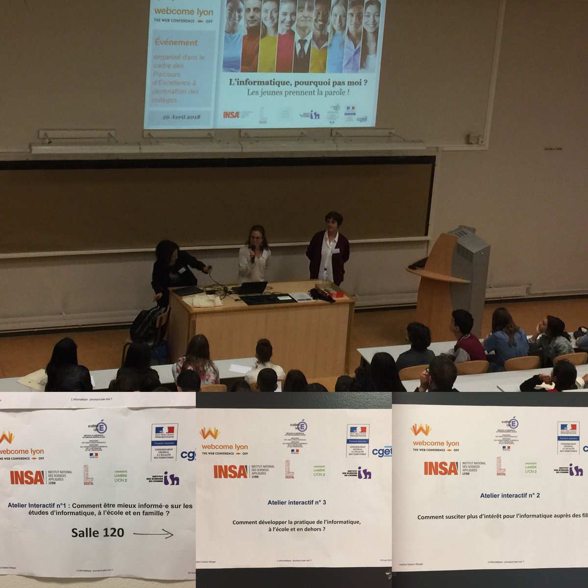 4LDigital's tweet image. 📣#WebComeLyon #TheWebConf #lyon : Barcamp web and gender avec des collégiens à l’@insadelyon : une co organisation @4LDigital avec @univ_lyon2 et @insadelyon : ➡️ les jeunes prennent la parole pour identifier les voies pour attirer plus de jeunes vers ces métiers 💻