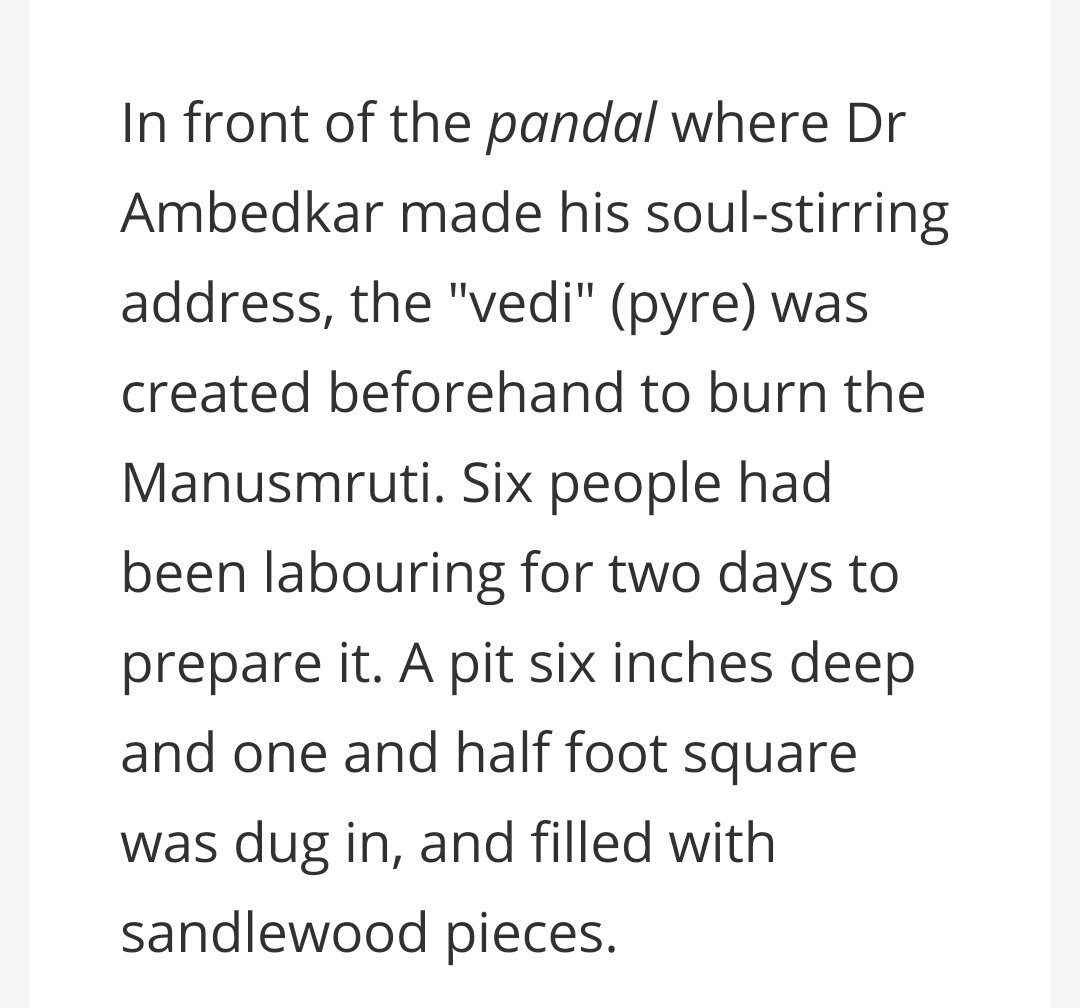 Imagine a Doctorate scholar (from world's most prestigious universities) calling on the most oppressed section (rarely literate) of the society 90 years before (25th Dec, 1927) to burn an old scripture (Manusmriti), which he envisaged would eradicate Caste System. What fallacy!