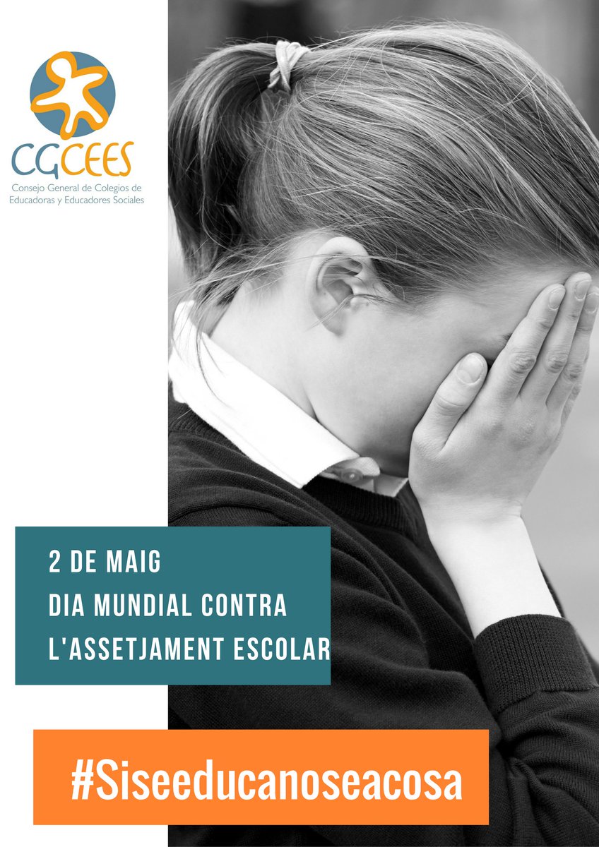 cesclm_es's tweet photo. 2 de mayo. DÍA MUNDIAL CONTRA EL ACOSO ESCOLAR
  Con motivo del Día Mundial contra el Acoso Escolar, que se conmemora el 2 de mayo, el CGCEES ha creado el hashtag #Siseeducanoseacosa para visibilizar en las redes sociales, especialmente en twitter, https://t.co/WeY20jZFTg