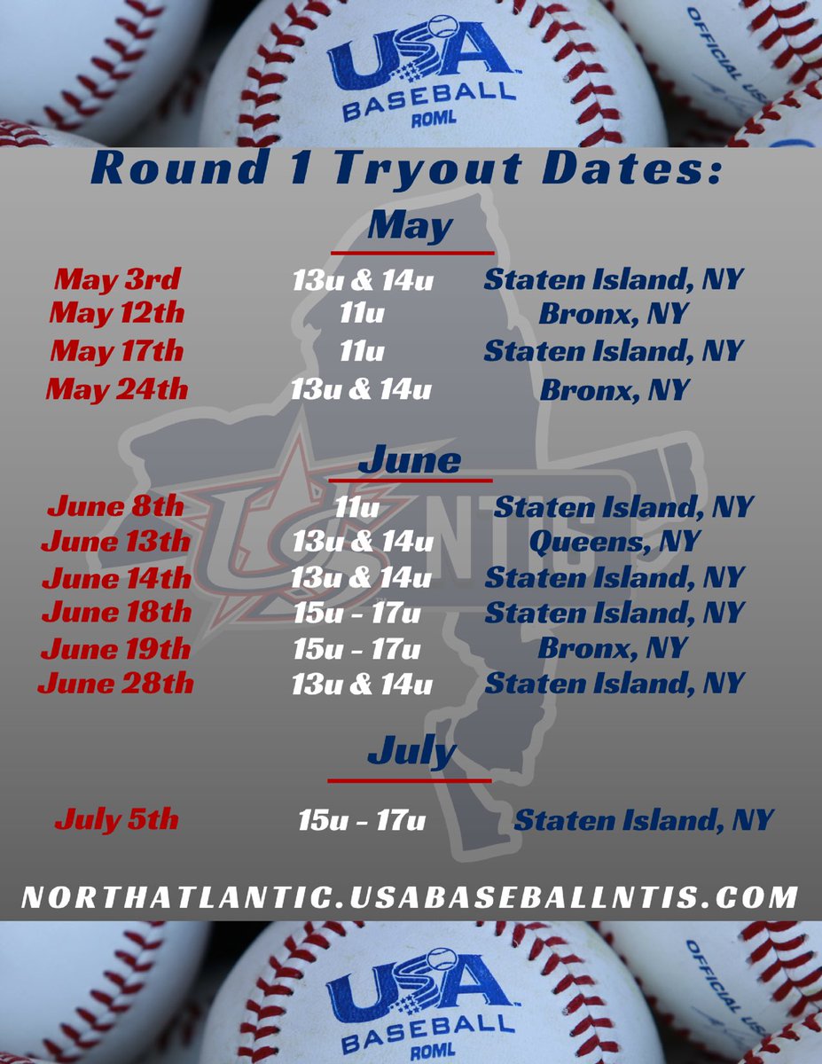 premierbbny's tweet photo. Register now to be part of the Red White and Blue and play for your country.  June 13 event in Queens is at Fort Tilden field in Breezy Point. @USABEvents @USABaseballNTIS @USABaseballNTDP #usabaseballnyc #nycbaseball #usabaseball #redwhiteandblue https://t.co/6Xv7XQxd1M