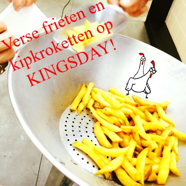 Zin  in frieten of een kipkroketje op KONINGSDAG? CHEFS Poulet &amp; Frites  is open van 12 tot 17 uur. Kom gezellig langs op het Scheldeplein, er  staan ook drankjes koud! Tegenover <a href="/KingslandFest/">KINGSLAND FESTIVAL ♛</a> bij de RAI Amsterdam #KINGSLAND #RAI #CHEFS #VERSEFRIETEN