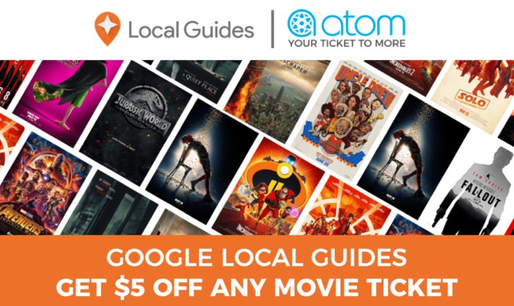 gameboop's tweet image. #Google Maps #Local_Guides can get $5 off an Atom movie ticket with new perk