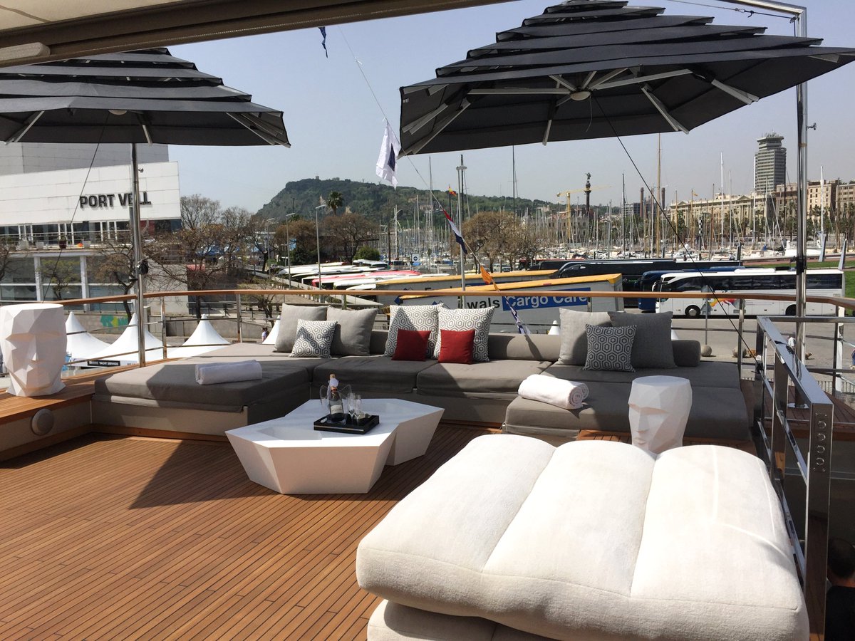 CarloPettorosso's tweet photo. The #MYBAShow, held this year in Barcelona, was a perfect opportunity to check the conditions and the level of service onboard of many of the #yachts we suggest to our guests and guess what? We were truly impressed! #Excellent yachts, professional crews, gourmet cuisine. https://t.co/KrtZynXkXR