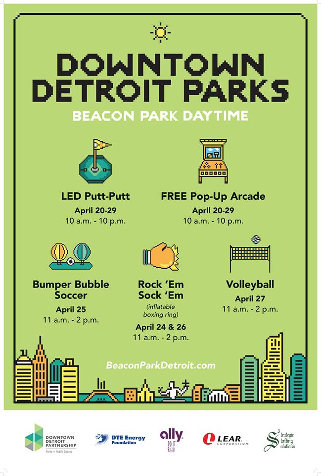 Don't miss out on all of the fun, STEM-themed activities taking place throughout Downtown Detroit parks and spaces during #FIRSTChamp! All events are free & open to all. More info: firstinspires.me/rdsO30jFNLx. @DDPDetroit
