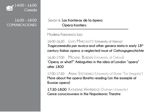 ICCMU's tweet photo. #UnDescansito para comer.
Esta tarde, la última sesión moderada por el especialista en ópera y especialmente Verdi, Francesco Izzo: "Las fronteras de la #ópera" https://t.co/XSHhyhDEpF