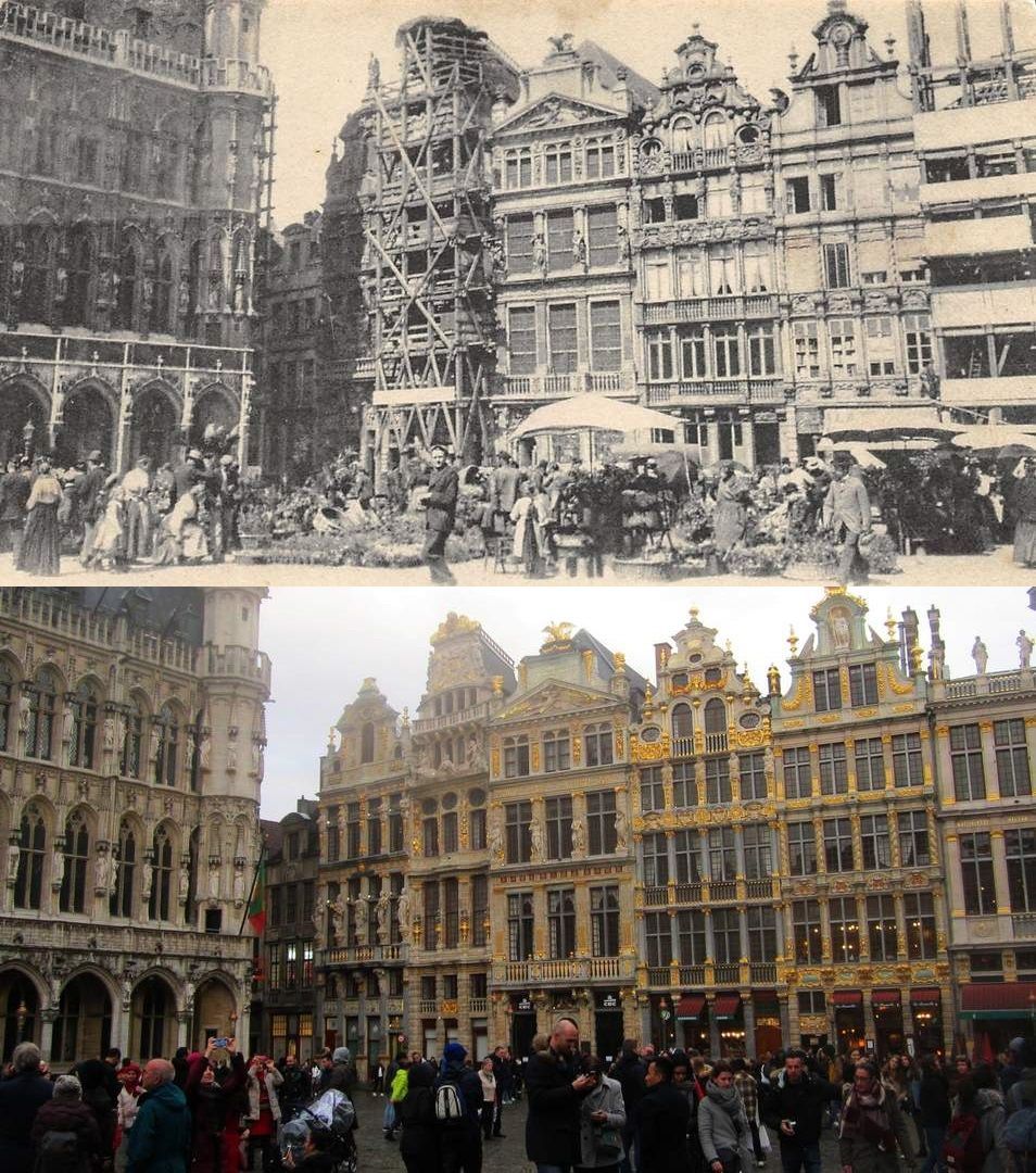 PhotosHistos's tweet photo. #Bruxelles Avant-Après, 1900-2018, La Grand-Place https://t.co/kKs8B0v08R