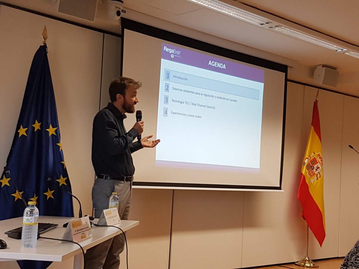 RegaberSA's tweet photo. Hoy hemos participado 👨‍🏫 en la "JORNADA TÉCNICA SOBRE EFICIENCIA HÍDRICA EN AGRICULTURA DE REGADÍO 💦" celebrada en Madrid con una charla impartida por Raúl Valls sobre Tecnología de medición del agua de riego en canales, acequias y parcelas. 

#EficienciaHídrica #Agricultura https://t.co/pqcsLot9CG
