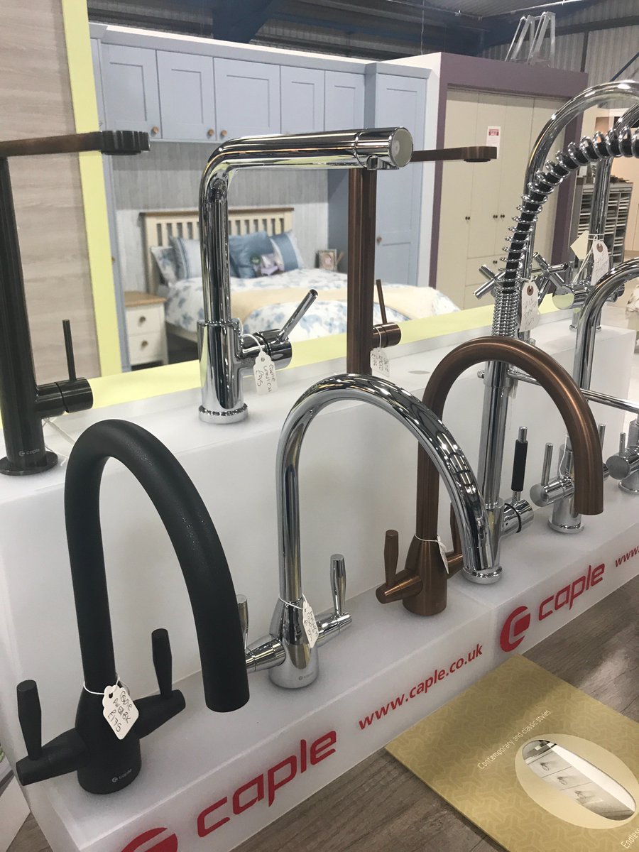 KitchensbyEmma's tweet image. New Caple taps on display in chrome, gunmetal and copper #caple #stunning @caple