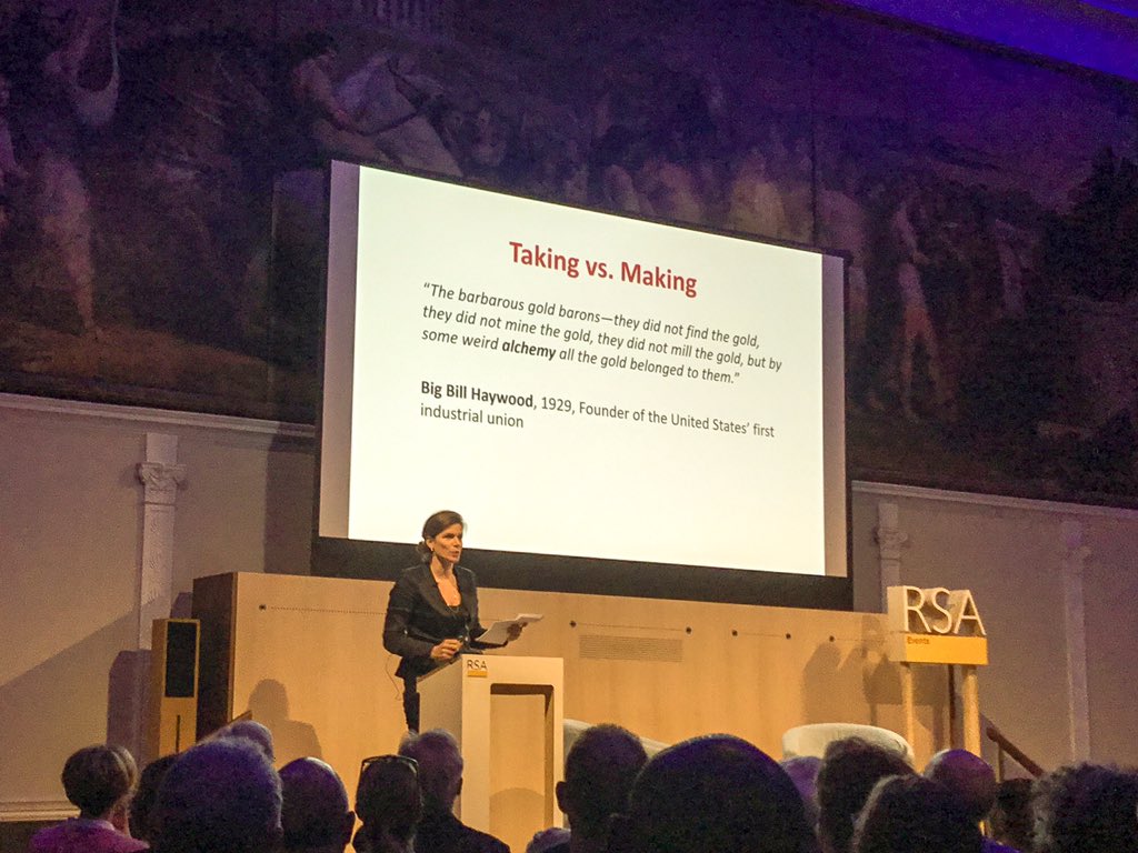 IIPP_UCL's tweet photo. Who are the real value creators?
@MazzucatoM quotes Big Bill Haywood on 'barbarous gold barons' and the #makers vs the #takers addressed in new book the #ValueofEverything out today
#RSAvalue https://t.co/Hg2JL0z2SC