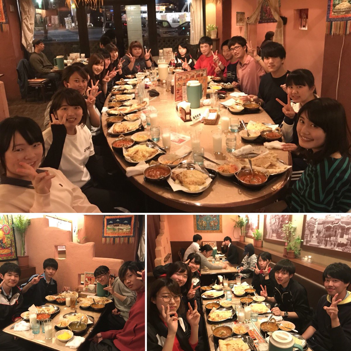 ট ইট র 福井大学医学部軟式テニス部 今日の部飯は王様のカレーでした チーズナン美味しい 試打会も今日はいっぱい来てくれました 看護の子も5限なかったからしっかり打てましたね なんては土曜日も試打会してます 今週はコロンバに行きます