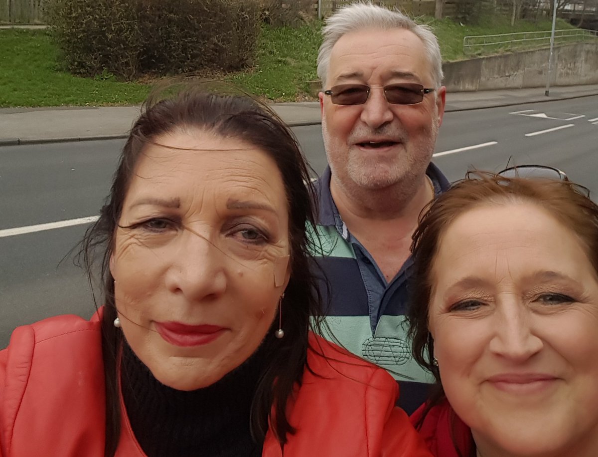 With Cllr P Gruen  Pam Charles Exellent mornings work visits after last night's Devonshire NW meeting.