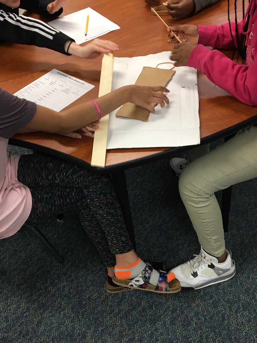 WISRocks's tweet photo. Mr. Davis and students are brainstorming robotic arm designs! Canโt wait to see the final products! #RocksAchieve https://t.co/q7hsnXMcrx
