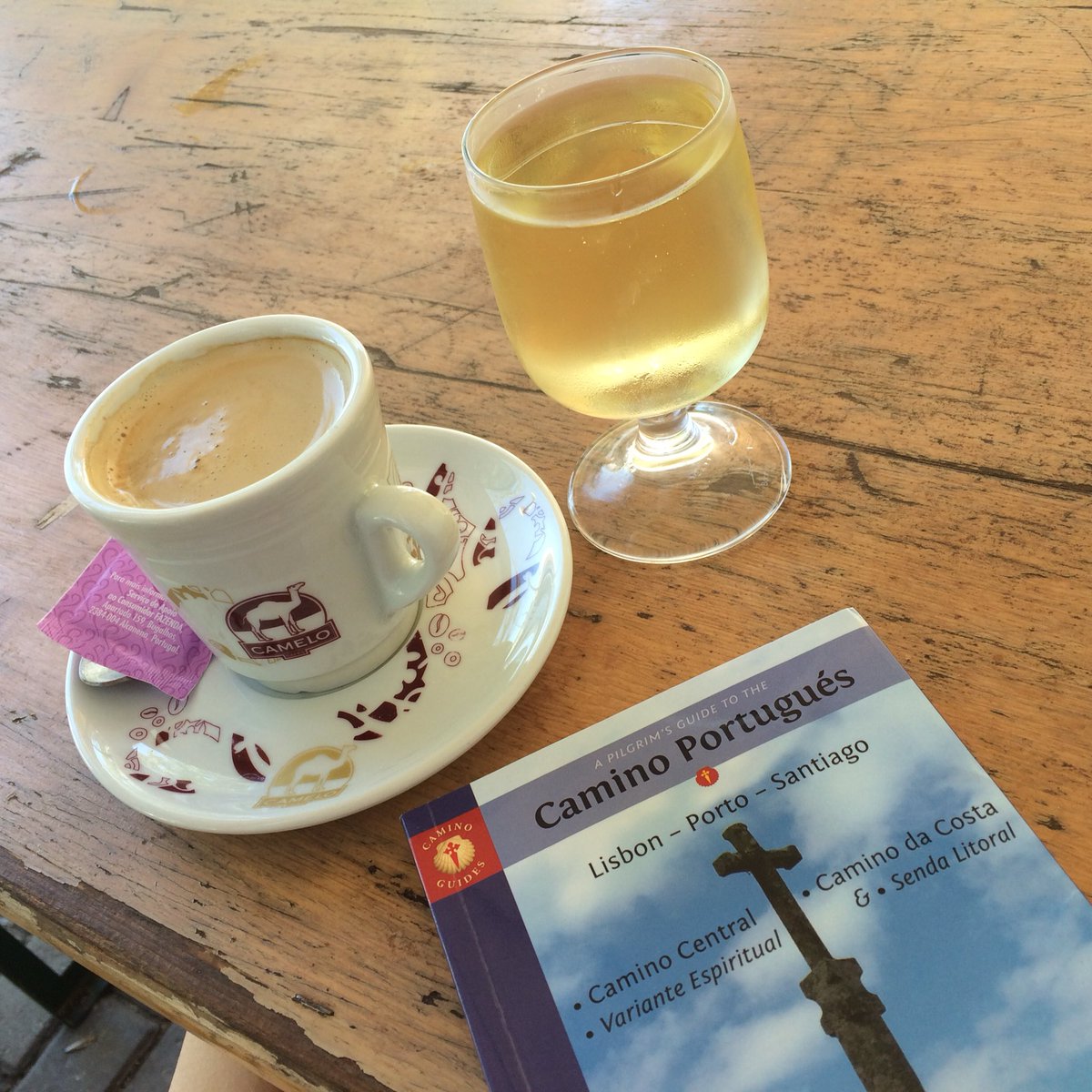 AndreaBillova's tweet photo. There is enough both delicious coffee &amp; wine in Portugal #camino2018; #coffeeportugal; #whitewineportugal; enjoyfreetime https://t.co/2Q78v8Q0m9