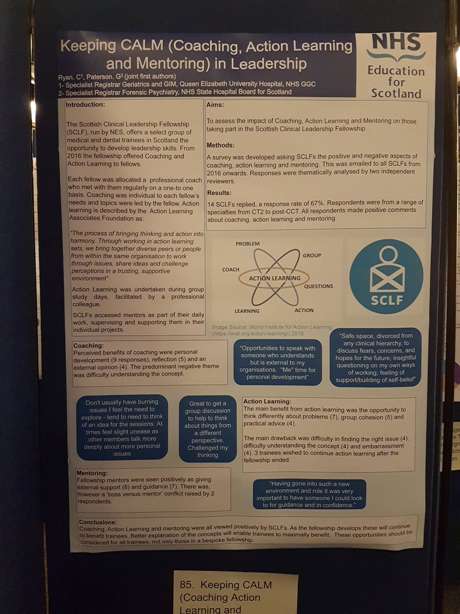 DrGillPaterson's tweet photo. Presenting our evaluation of @SCLF_ Coaching, Action Learning and Mentoring at #NESSME18 - come visit @TinaHen08 and I at poster 85 to find out about this part of the SCLf programme 😁#sclf17 #sclf16 https://t.co/gZsvJDmD9r