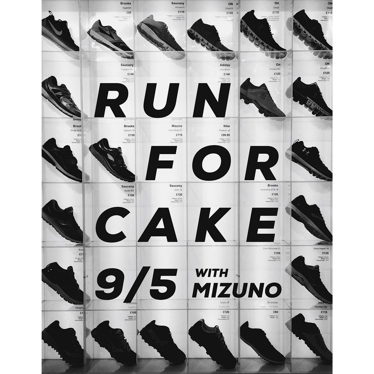 RunningWorks's tweet photo. Join us at 6:15pm on Wed 9th May for a 4 mile/6km run with @MizunoRunningUK followed by CAKE in store @SecretFrogCo #TheRunningWorks #RunForCake #mizuno #powertoperform https://t.co/xhAlpHS85Z