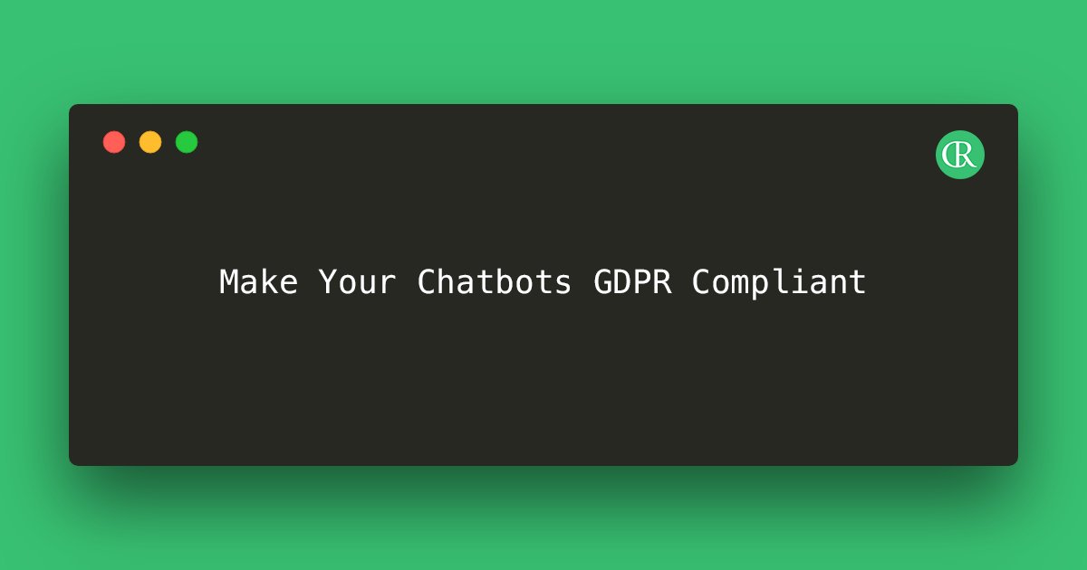 TheWPChatbot's tweet photo. Make Your Chatbots GDPR Compliant https://t.co/tnLCmHs9DK https://t.co/1PJuUdFAEI