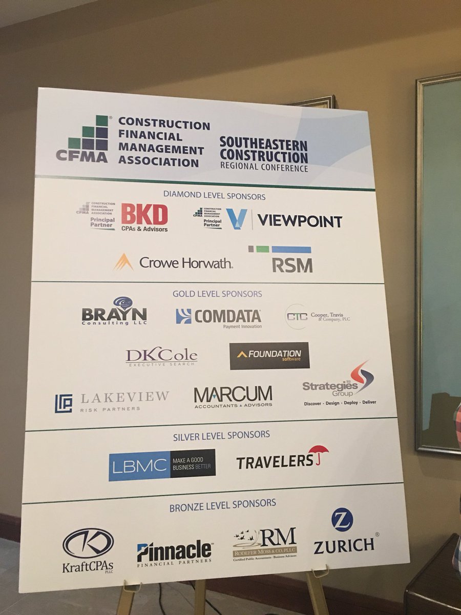 CharlotteCFMA's tweet photo. CFMA Regional Summitt. Any suggestions for questions? https://t.co/OjfAVuPdPC